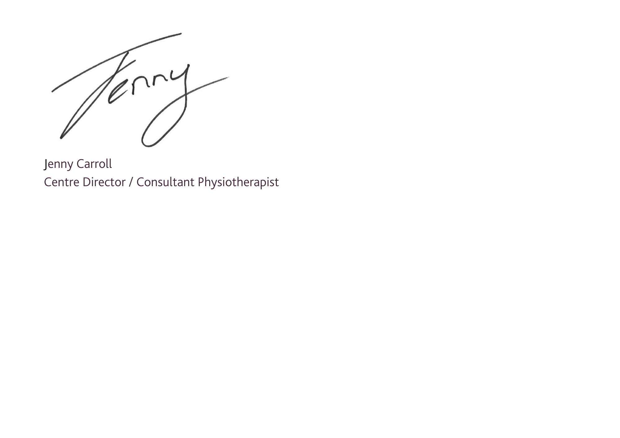 Jenny Carroll signature