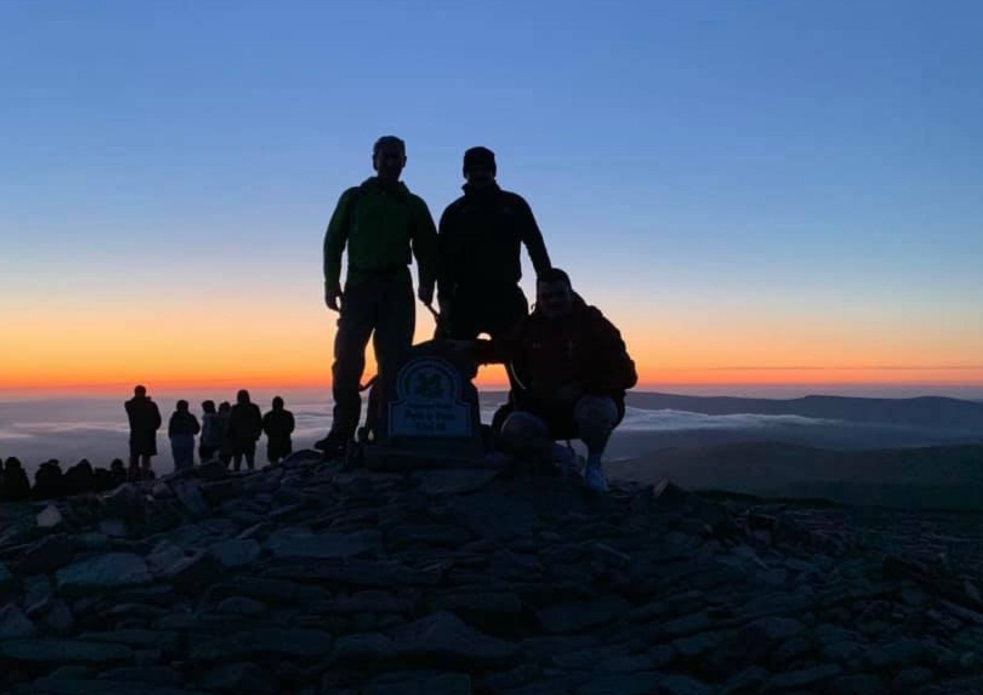 a photo of a sunrise from the top of a mountain