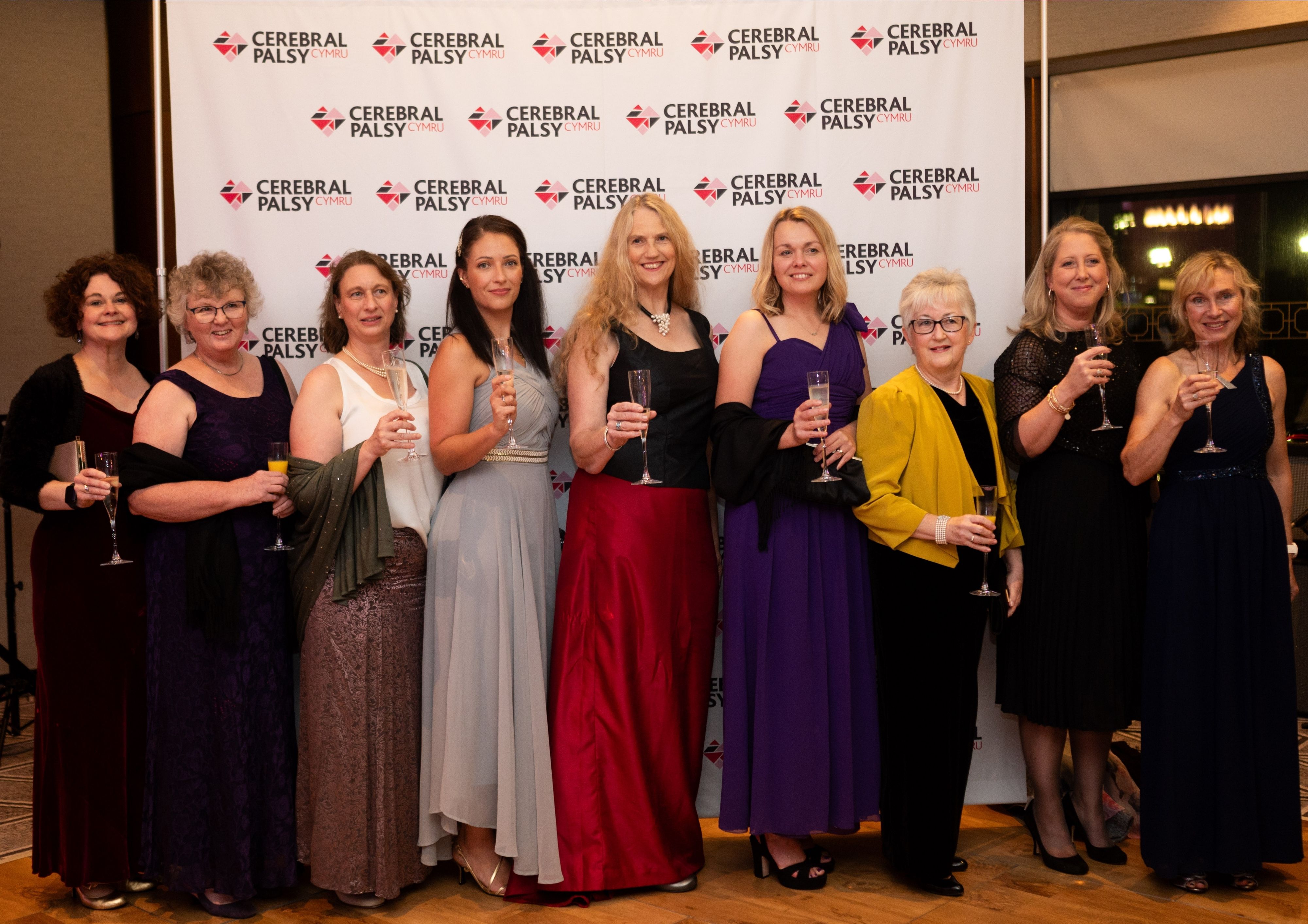 Photograph of Cerebral Palsy Cymru therapy team in black tie dress at our Better Start Ball.