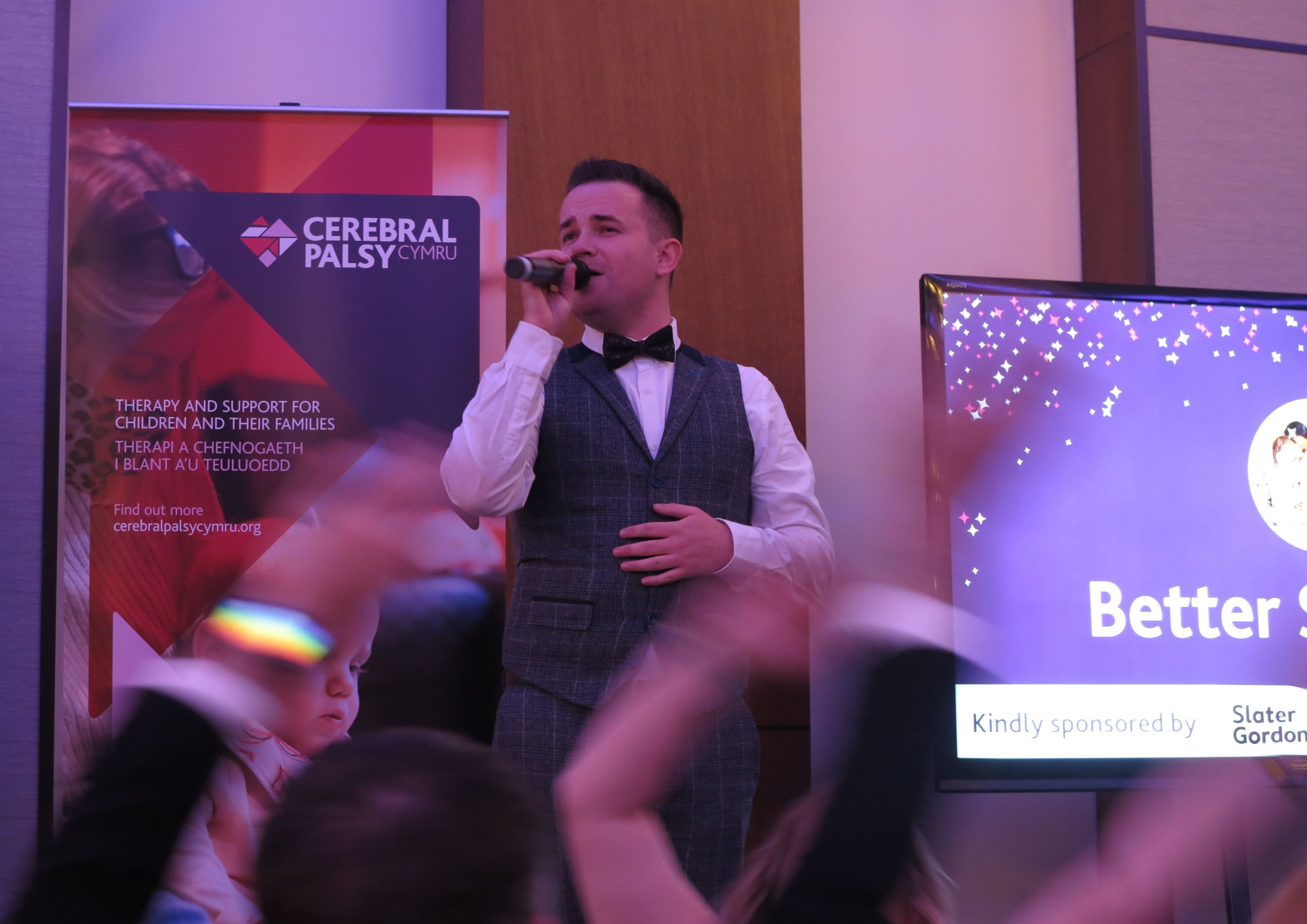 Nico from Mowgli Street Food Cardiff singing at our Better Start Ball.