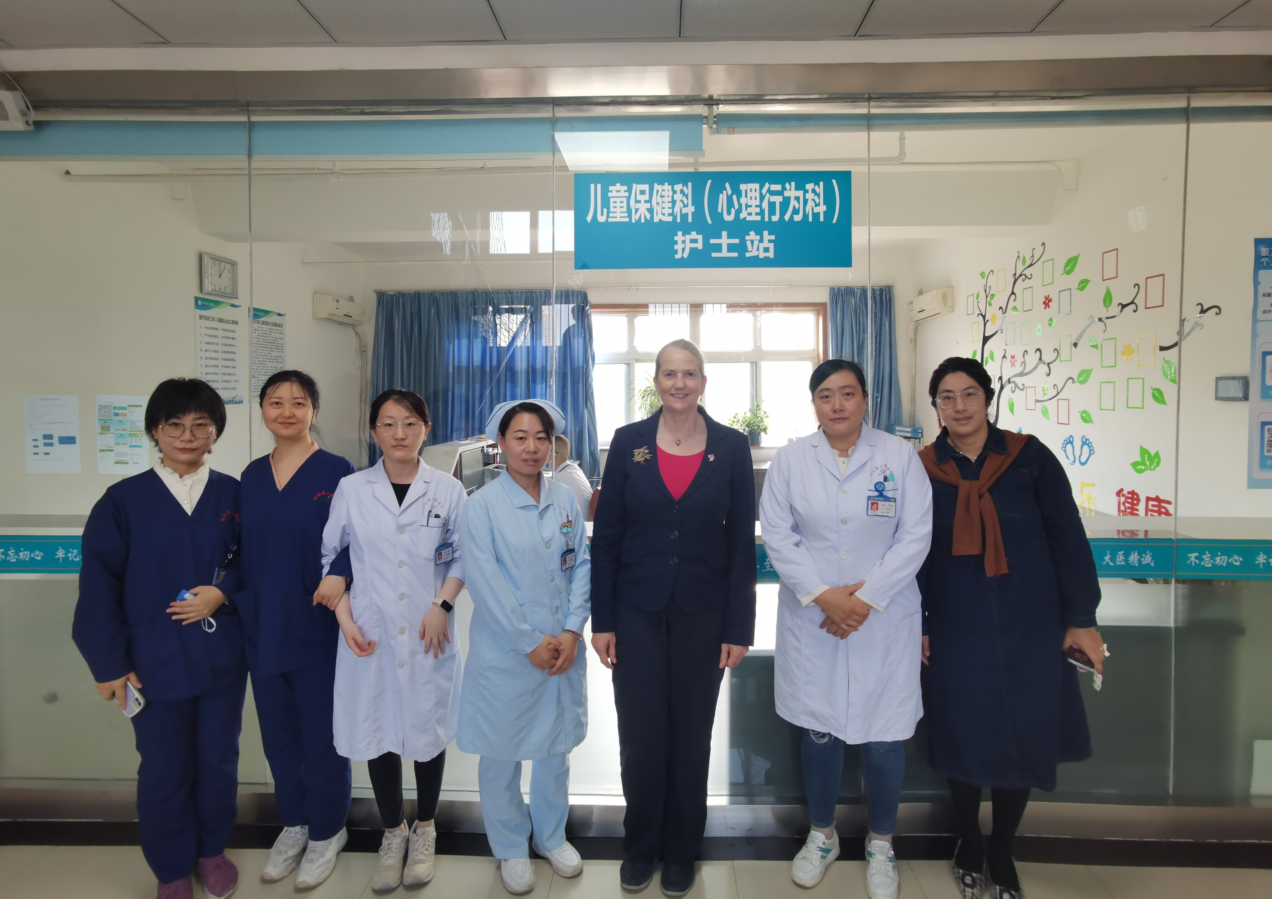 Our centre director is pictured with other medical professionals in the hospital in China.
