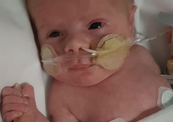 a baby in hospital